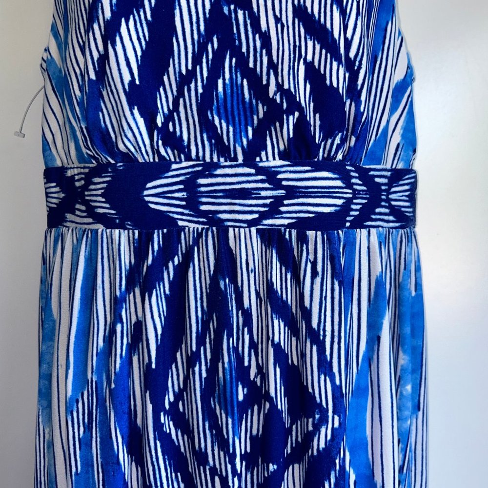 CHICO'S Sleeveless Maxi Dress Size 1 =US Size 8 Blue - Picture 3 of 7